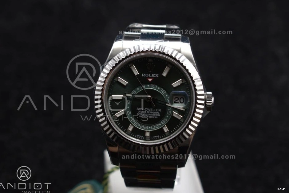 A2824 SS Sky-Dweller 1:1 Edition Bracelet ZF Best on SS 904L Dial 326934 Green 0203